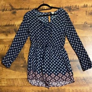 Patterned romper
